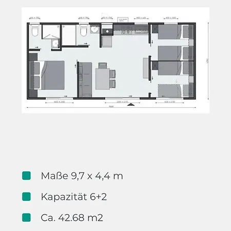 בית נופש Family Grand De Luxe Mobilhome סלצה
